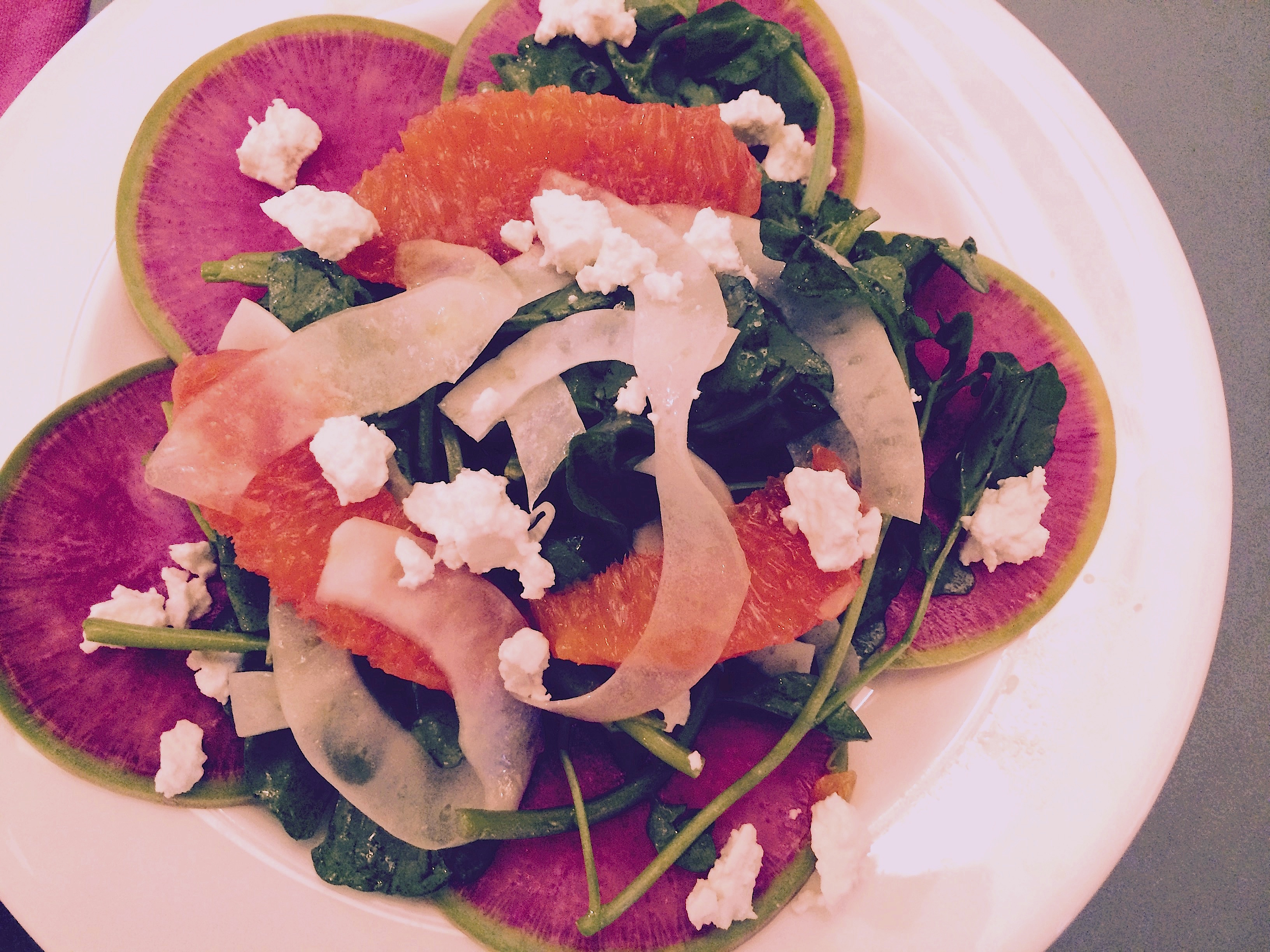 Watermelon Radish salad no nuts