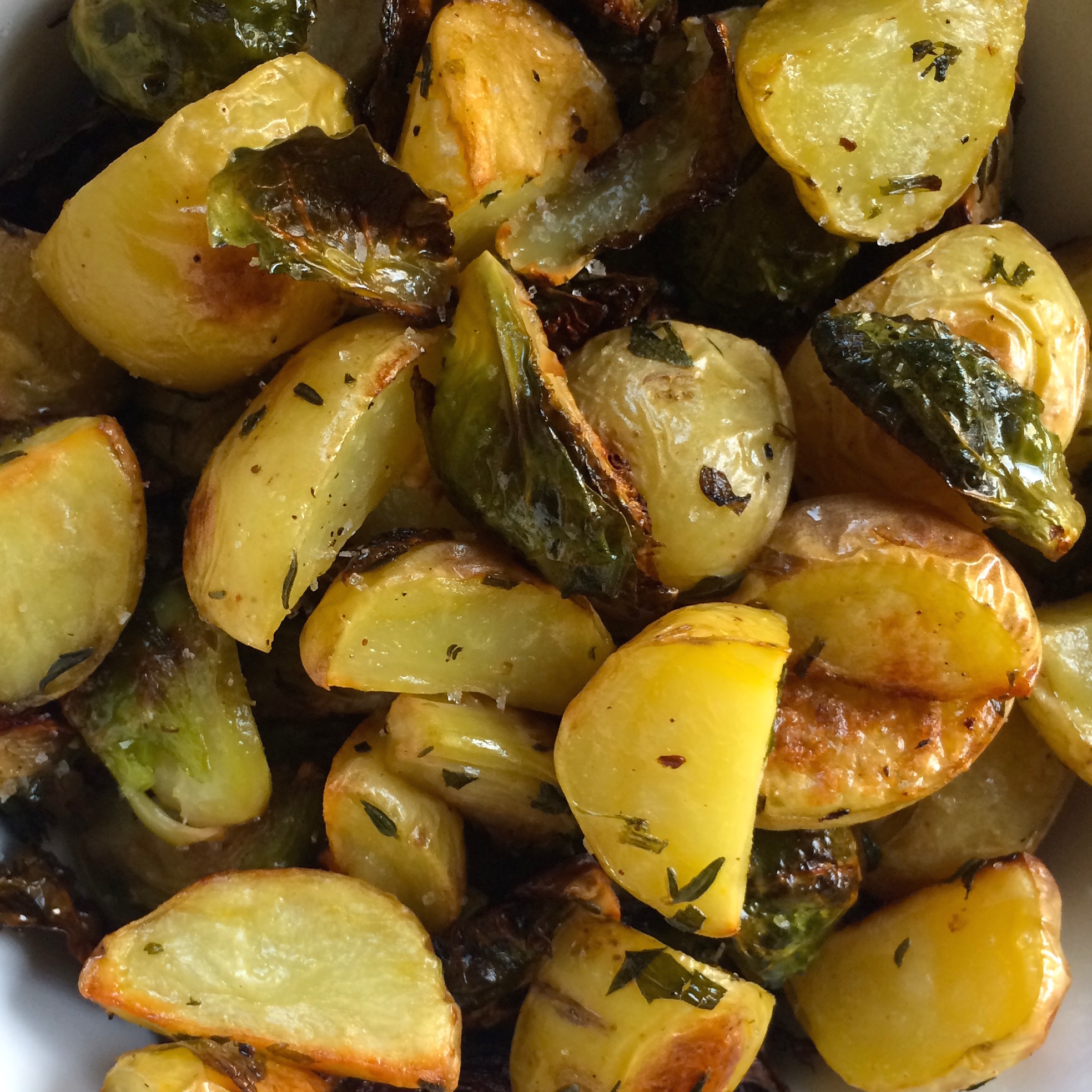 CLose up Brussels and Potatoes crop