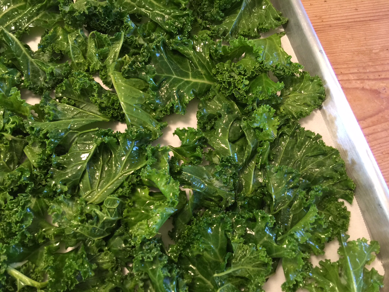 kale on sheet