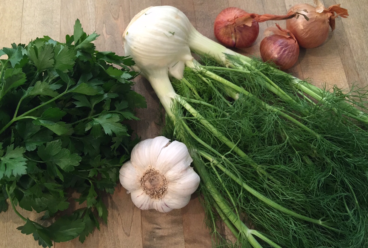 Mise en place chickpea saute