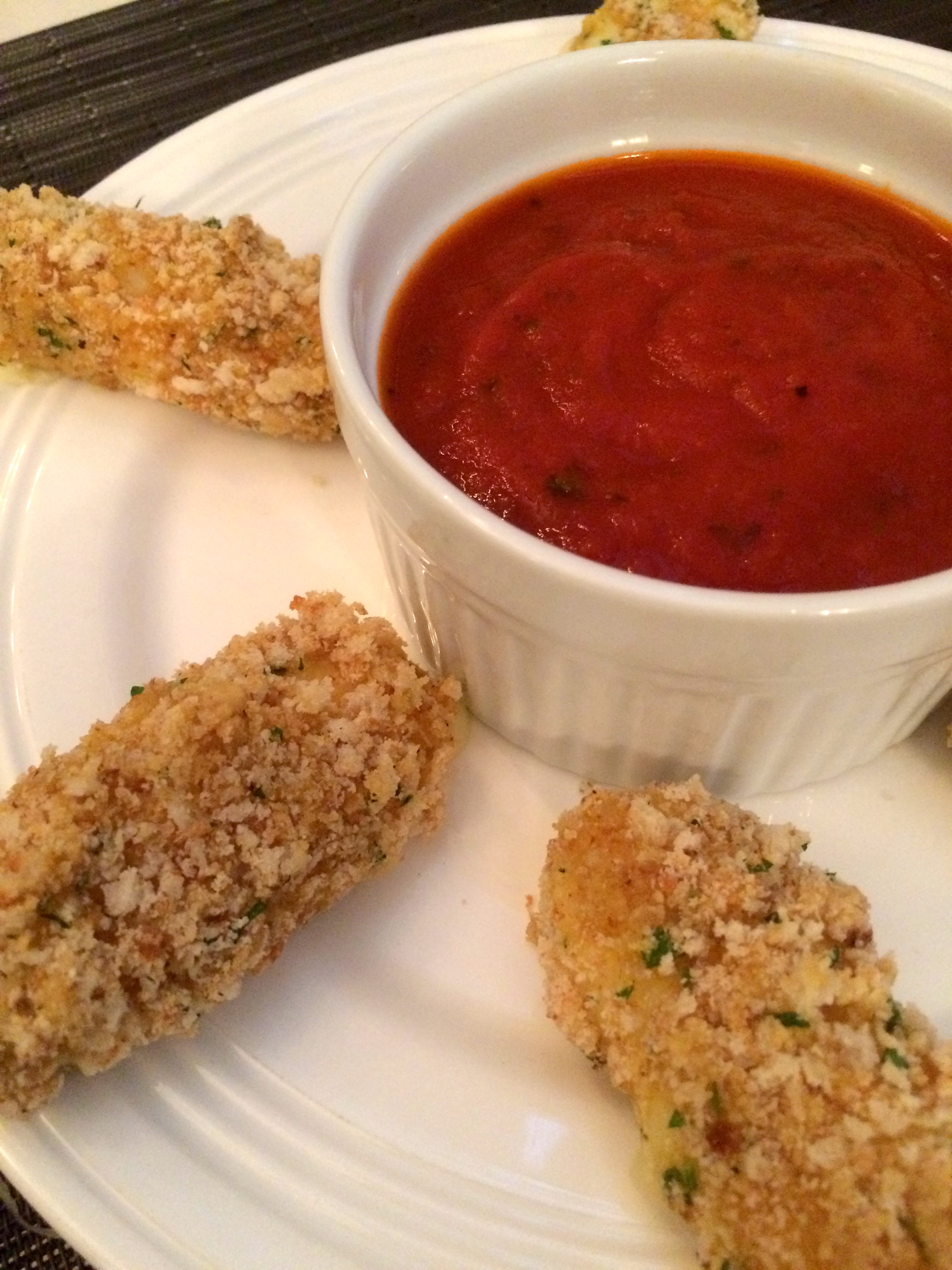 second plated mozzarela sticks