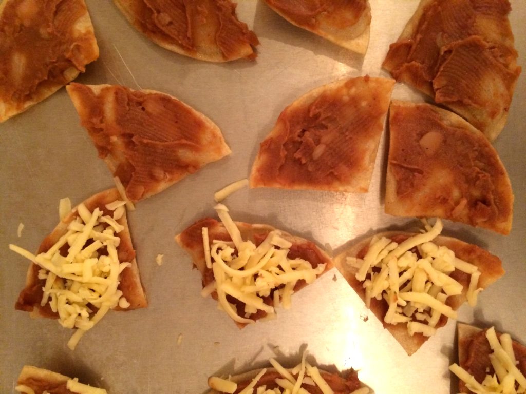 Crispy Nachos with Vegetarian Refried Beans and Cheese - The Pollan Family