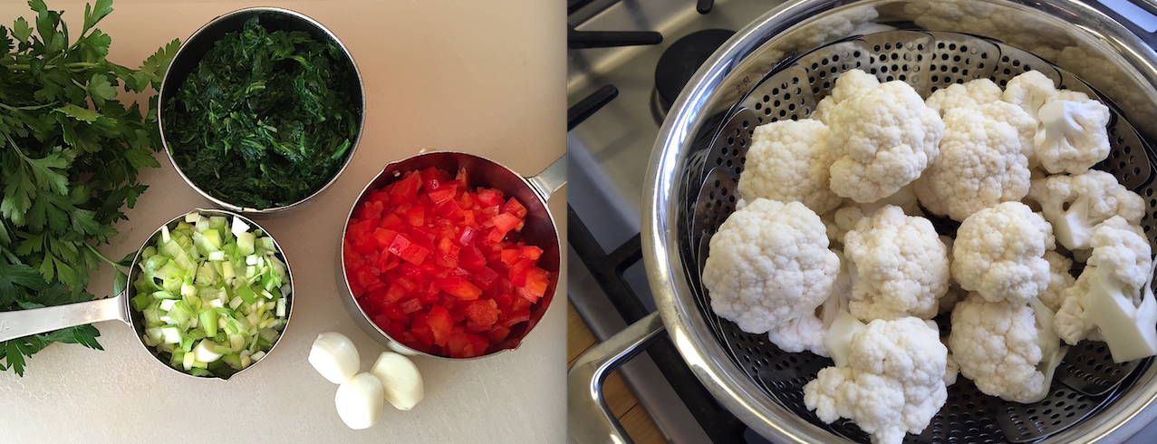 chickpea patty prep